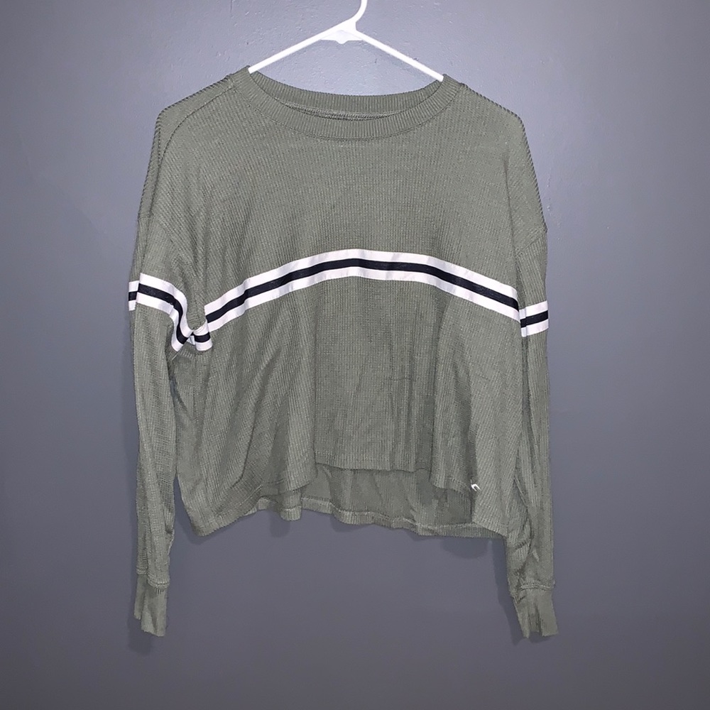 Army Green Stripe Knit